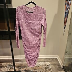 BCBGMaxAzria Long Sleeve Lavender Dress